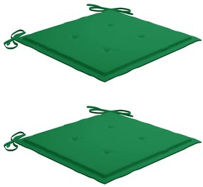 Conjunto bistrô c/ almofadões verdes 3 pcs teca maciça