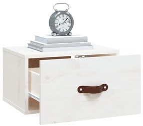 Mesa de cabeceira montagem na parede 40x29,5x22 cm branco