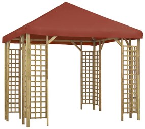 vidaXL Gazebo 3x3 m terracota
