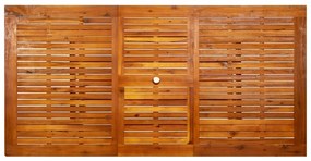 Mesa de jantar p/ jardim (150-200)x100x75 cm acácia maciça