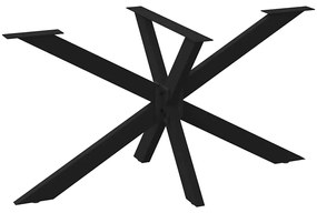 Pé de mesa de jantar em formato de aranha, preto, 150x78x(72-73) cm, a