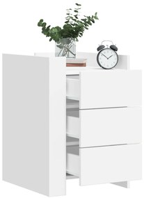 Mesa de cabeceira 45x50x65 cm derivados de madeira branco