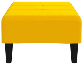 Apoio de pés 78x56x32 cm veludo amarelo