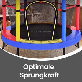 Trampolim infantil, trampolim de jardim de 174 cm com rede de segurança Multicolorido