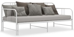 Estrutura sofá-cama de puxar 90x200 cm metal branco