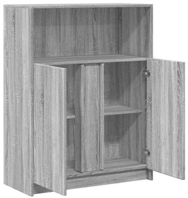 Aparador 77x34x100 cm derivados de madeira cinzento sonoma