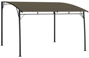 Toldo para-sol de jardim 3x3x2,55 m cinzento-acastanhado