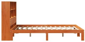 Cama com estante sem colchão 135x190 cm pinho maciço