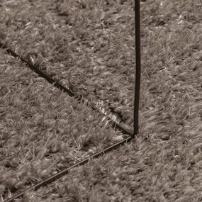 Tapete de pelo alto com aspeto brilhante ISTAN Ø200cm cinzento