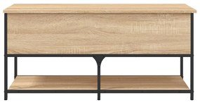 Banco arrumação 100x42,5x47cm derivados madeira carvalho sonoma