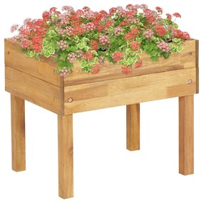vidaXL Vaso de jardim elevado 50x40x45 cm madeira acácia maciça