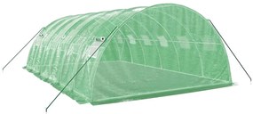 Estufa com estrutura de aço 24 m² 6x4x2 m verde