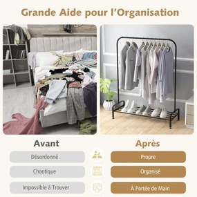 Secador de roupas dobrável de 3 níveis 127 x 63 x 171 cm azul