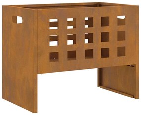 Fogueira Retangular 50x30x40 cm Aço Resistente às Intempéries