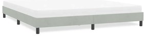 vidaXL Estrutura de cama sem colchão 180x210 cm veludo cinzento-claro