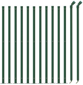 Cerca de malha de arame com flange 1x25 m verde