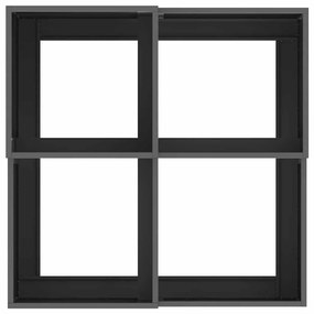 Jardineira vidaXL 100x100x48 cm Aço Preto