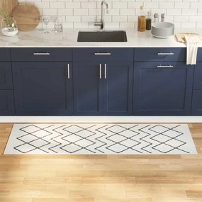 vidaXL Tapete de Cozinha Geometric Geométrica 60 x 180 cm Veludo