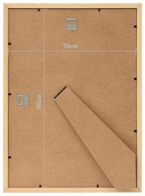 Molduras para parede ou mesa 5 pcs 70x90 cm carvalho-claro