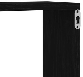 Conjunto de Prateleiras vidaXL de 4 - Carvalho Preto - 60x15x23 cm - F