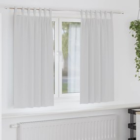 Cortinas opacas 2 pcs Cinza Claro 175 x 140 cm Poliéster