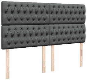 Estrutura de cama otomana com colchão 180x200cm cinzento escuro
