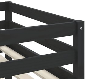 Cama alta p/ criança c/ cortinas 90x190 cm pinho maciço azul
