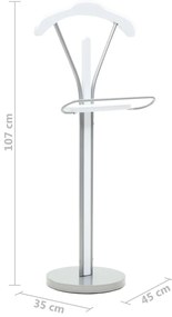 Cabide de pé 45x35x107 cm branco