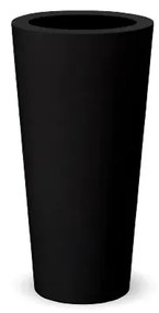 Vaso de flores colorido redondo Polietileno CASA, JARDIM, RESTAURANTE, BAR FICUS 60 (ø29x59 cm) - Preto