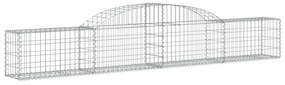Cestos gabião arqueados 2 pcs 300x30x40/60 cm ferro galvanizado