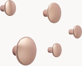 Cabides de parede em alumínio Dots, conjunto de 5