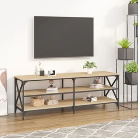 vidaXL Móvel de TV 140x40x50 cm derivados de madeira carvalho sonoma