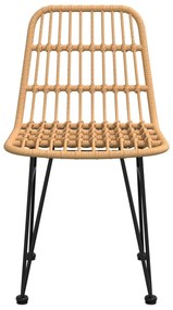 Cadeiras de jardim 2 pcs 48x62x84 cm vime PE