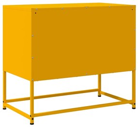 Móvel de TV 68,5x39x60,5 cm aço amarelo mostarda