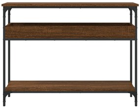 Mesa consola c/ prateleira derivados madeira carvalho castanho