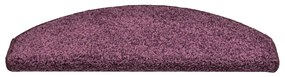 Tapete/carpete para degraus 15 pcs 65x21x4 cm roxo-escuro