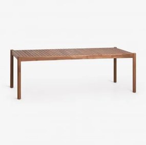 Mesa De Jantar Retangular Em Madeira De Acácia Karvia Castanho Acácia & 220 X 100 Cm - Sklum
