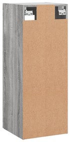 Armário de parede 34,5x34x90 cm cinzento sonoma