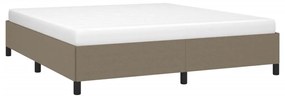 Estrutura de cama 160x200 cm tecido cinza-acastanhado