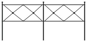 Cabeceira de cama 193 cm metal preto