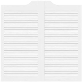 Portas de batente design de persiana 1-Par 100x100 cm branco
