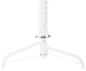 Meia árvore de Natal fina com suporte 120 cm branco