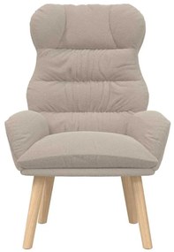 Poltrona Relaxante vidaXL Cinza Claro em Tecido Tipo Lã