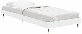 Estrutura de cama 75x190 cm derivados de madeira branco