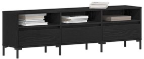 Estante para TV vidaXL Madeira Negra 150x30x44,5 cm Madeira Revestida