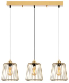 Candeeiro Chandelier Pirlo – Dourado Brilhante – 68 x 16 x 114 cm