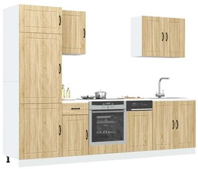 vidaXL 7 peças armário de cozinha conjunto Lucca sonoma carvalho