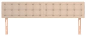 Cabeceira cama 2 pcs couro artificial 90x5x78/88 cm cappuccino