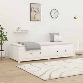 821585 vidaXL Sofá-cama 80x200 cm madeira de pinho maciça branco
