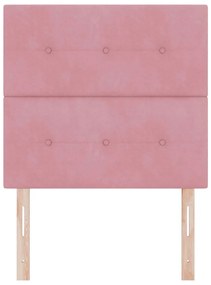 Cabeceira LED vidaXL Rosa 100 cm Veludo
